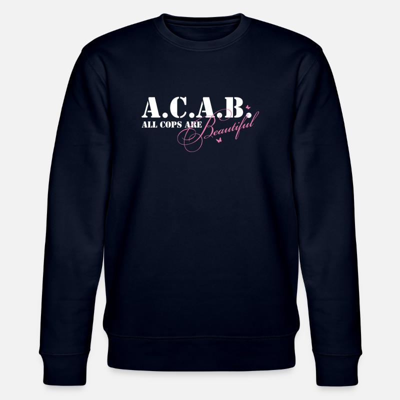 Up2u_ACAB_white - Stanley/Stella Unisex Bio-Sweatshirt CHANGER  - Navy