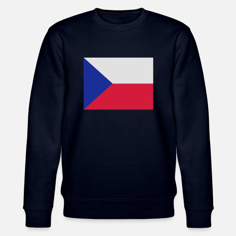 drapeau_republique_tcheque - Stanley/Stella Unisex Bio-Sweatshirt CHANGER  - Navy