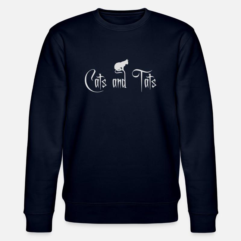 cats and tats Zitat - Stanley/Stella Unisex Bio-Sweatshirt CHANGER  - Navy