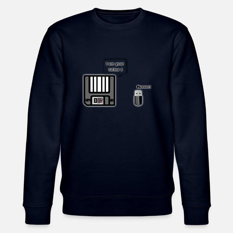 Diskette auf USB-Stick - Stanley/Stella Unisex Bio-Sweatshirt CHANGER  - Navy