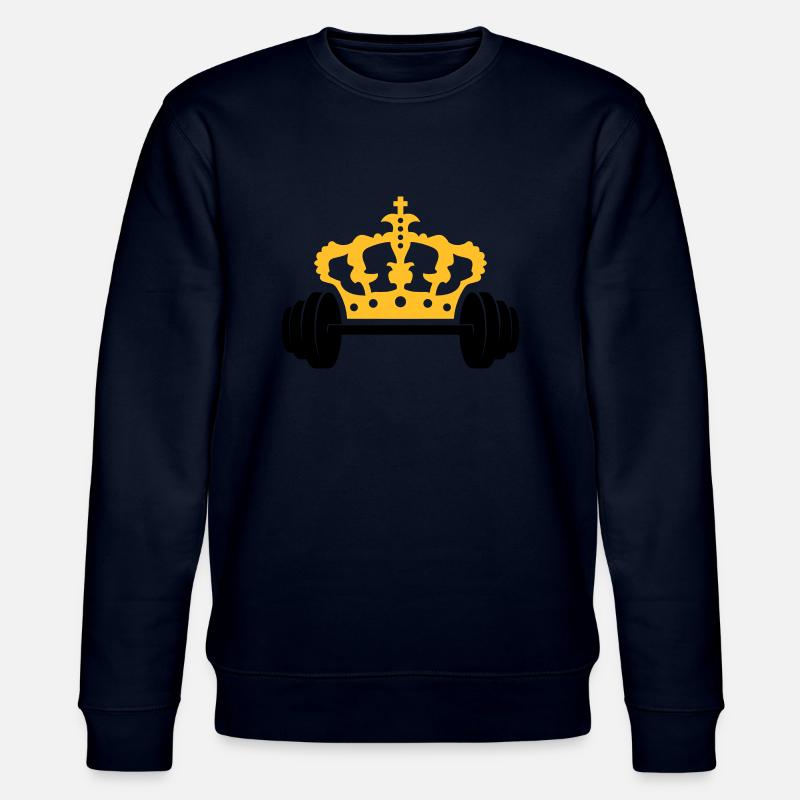 Krone Dumbbell Logo Design - Stanley/Stella CHANGER Unisex Organic Sweatshirt - navy