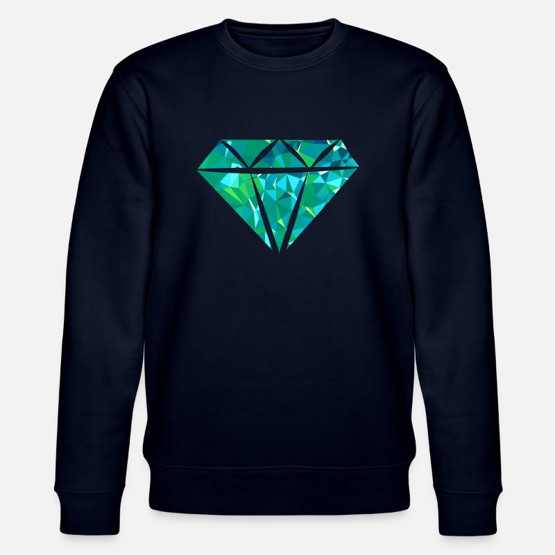 Diamond (Low Poly) - Stanley/Stella Unisex Bio-Sweatshirt CHANGER  - Navy