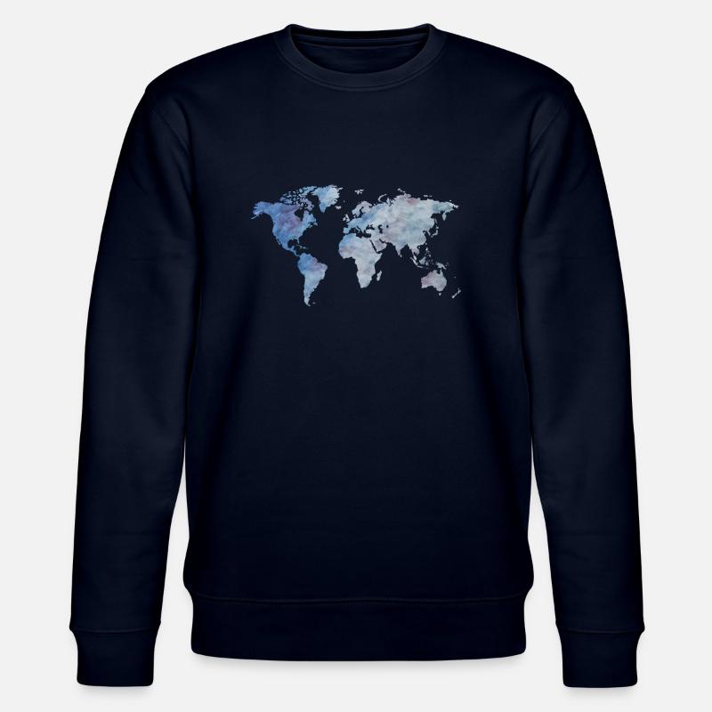 blueWorldmap - Stanley/Stella Unisex Bio-Sweatshirt CHANGER  - Navy