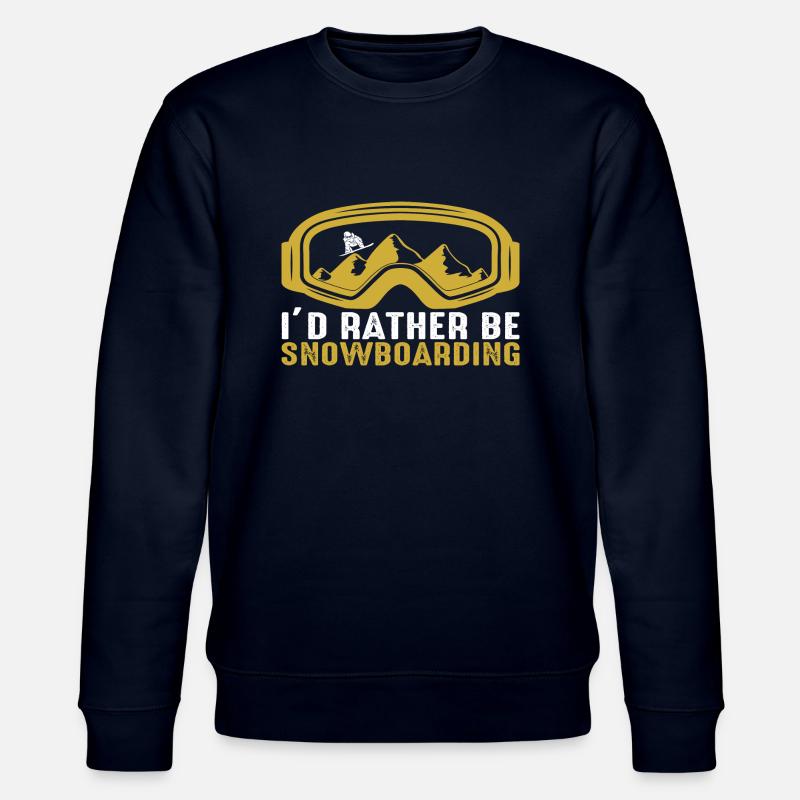 I´d rather be Snowboarding - Stanley/Stella Unisex Bio-Sweatshirt CHANGER  - Navy