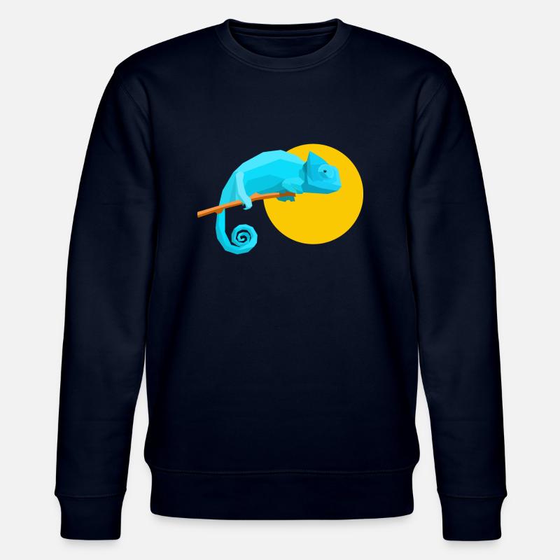 Geometric Chameleon - Stanley/Stella Unisex Bio-Sweatshirt CHANGER  - Navy
