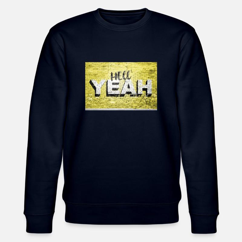 Yeah Ziegelsteinmauer Graffiti - Stanley/Stella Unisex Bio-Sweatshirt CHANGER  - Navy