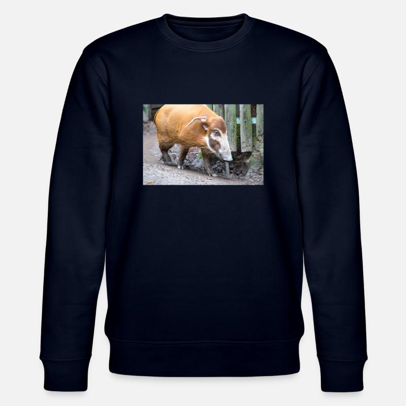 Buschschwein oder Rotflussschwein Pinselohrschwein - Stanley/Stella Unisex Bio-Sweatshirt CHANGER - Navy