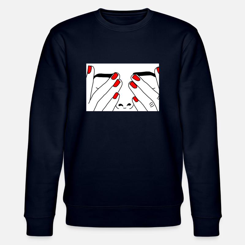 Visage ongle rouge - Sweat bio CHANGER Stanley/Stella Unisexe - marine