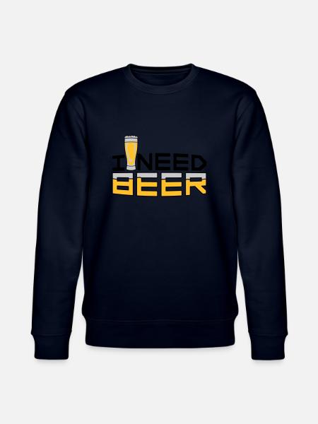 I Need Beer - Stanley/Stella CHANGER Unisex Organic Sweatshirt - navy