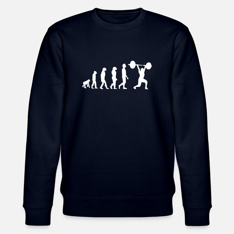 Weightlifting evolution - Stanley/Stella CHANGER Unisex Organic Sweatshirt - navy