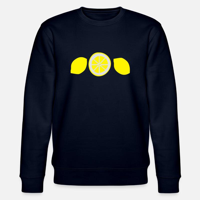 Lemon Obst Vektor - Stanley/Stella Unisex Bio-Sweatshirt CHANGER - Navy
