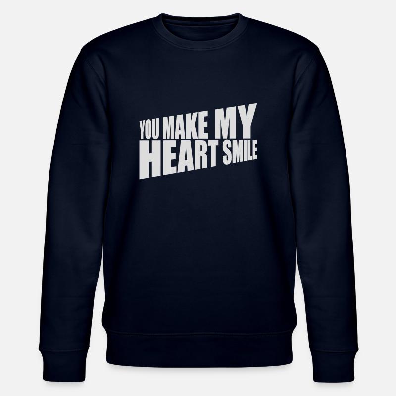 make my heart smile - Stanley/Stella Unisex Bio-Sweatshirt CHANGER  - Navy