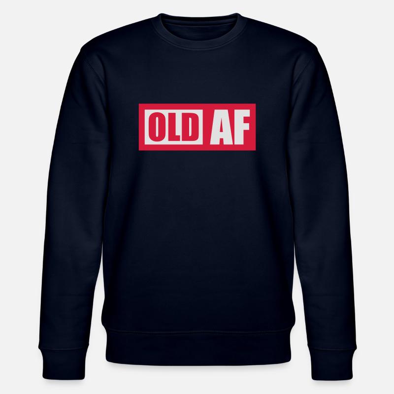 old AF Text Logo - Stanley/Stella Unisex Bio-Sweatshirt CHANGER  - Navy