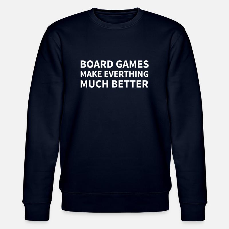 boardgame chess backgammon game night - Stanley/Stella Unisex Bio-Sweatshirt CHANGER  - Navy