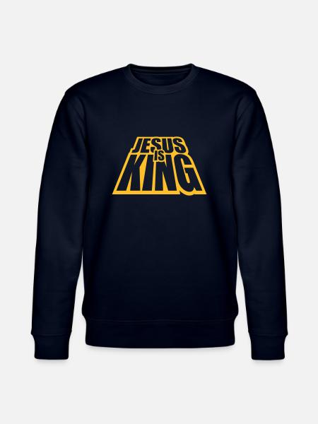 jesus is king quote - Stanley/Stella CHANGER Unisex Organic Sweatshirt - navy