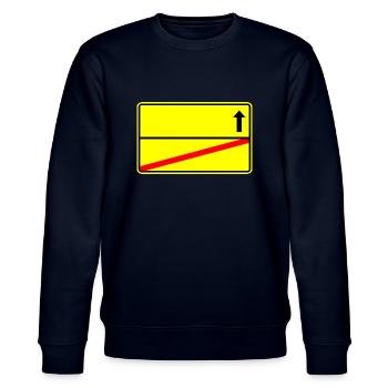 Town sign template - Stanley/Stella CHANGER Unisex Organic Sweatshirt - navy - Front - Nik (191cm) & Marisol (170cm)