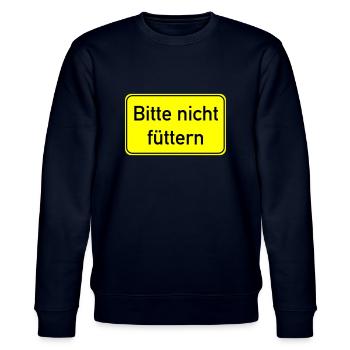 Bitte nicht füttern - Stanley/Stella Unisex Bio-Sweatshirt CHANGER  - Navy - Vorne - Nik (191cm) & Marisol (170cm)