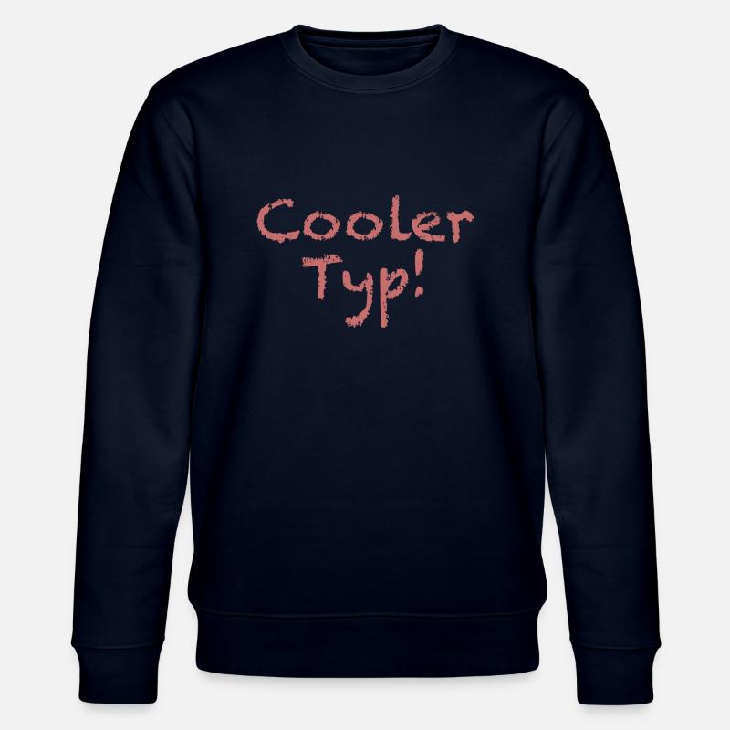 Spruch "Cooler Typ" Hellrot - Stanley/Stella Unisex Bio-Sweatshirt CHANGER  - Navy
