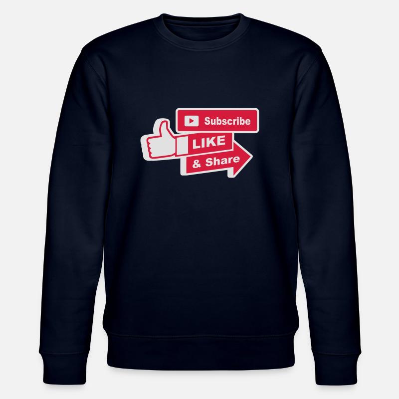 Subscribe, like and share - Stanley/Stella Unisex Bio-Sweatshirt CHANGER  - Navy