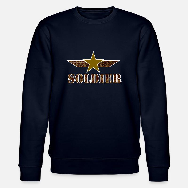 Soldat Camouflage Big Star - Sweat bio CHANGER Stanley/Stella Unisexe - marine