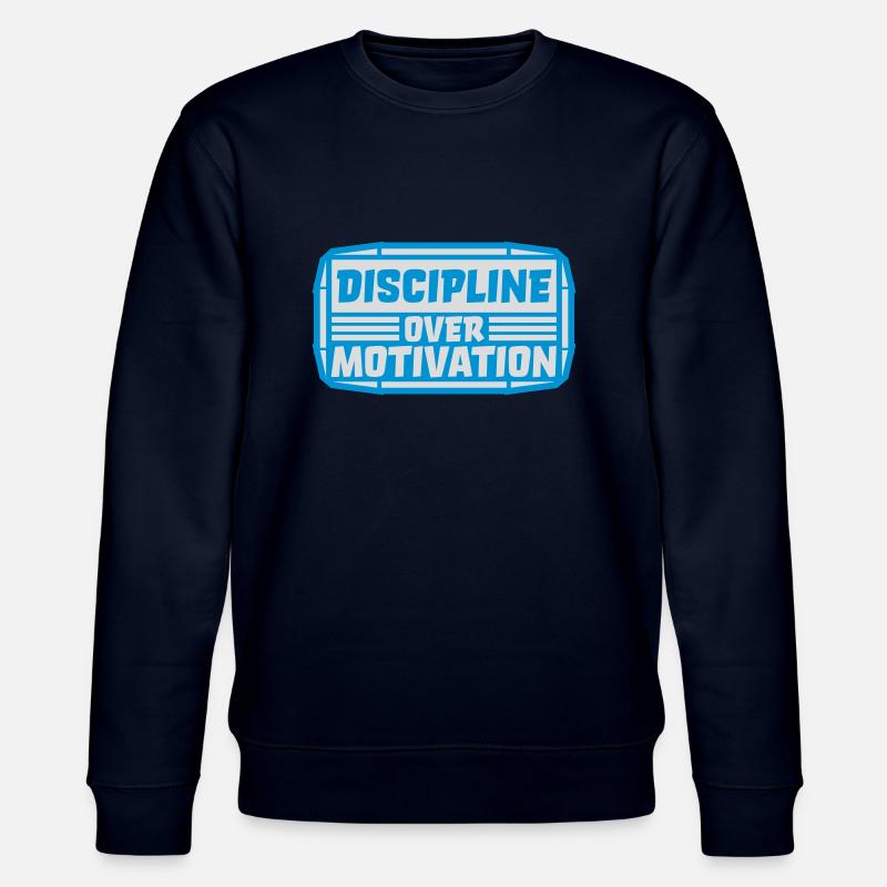 discipline over motivation Zitat - Stanley/Stella Unisex Bio-Sweatshirt CHANGER  - Navy