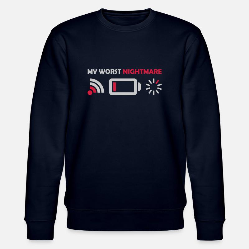 My worst nightmare Logos - Stanley/Stella CHANGER Unisex Organic Sweatshirt - navy