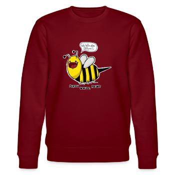 ICH BIN EINE BIENE MP - Stanley/Stella Unisex Bio-Sweatshirt CHANGER  - Burgunderrot - Vorne - Nik (191cm) & Marisol (170cm)