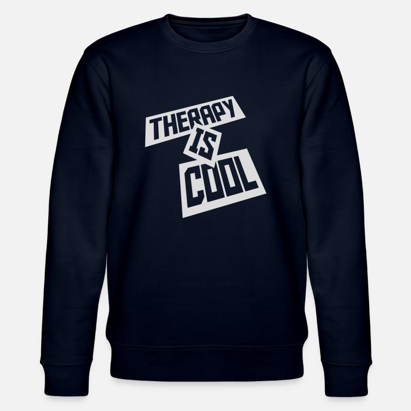 therapy is cool Zitat - Stanley/Stella Unisex Bio-Sweatshirt CHANGER  - Navy