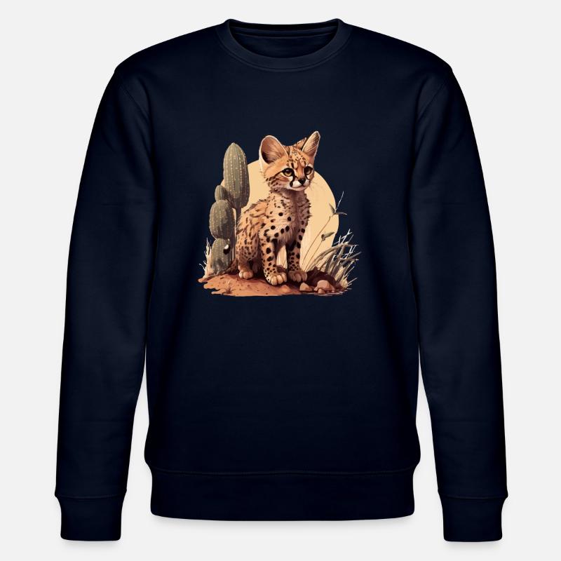 Das wilde Kätzchen - Stanley/Stella Unisex Bio-Sweatshirt CHANGER  - Navy