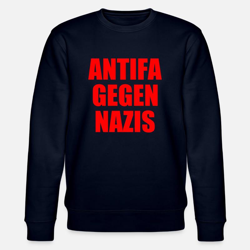 Antifa gegen nazis - Stanley/Stella Unisex Bio-Sweatshirt CHANGER  - Navy