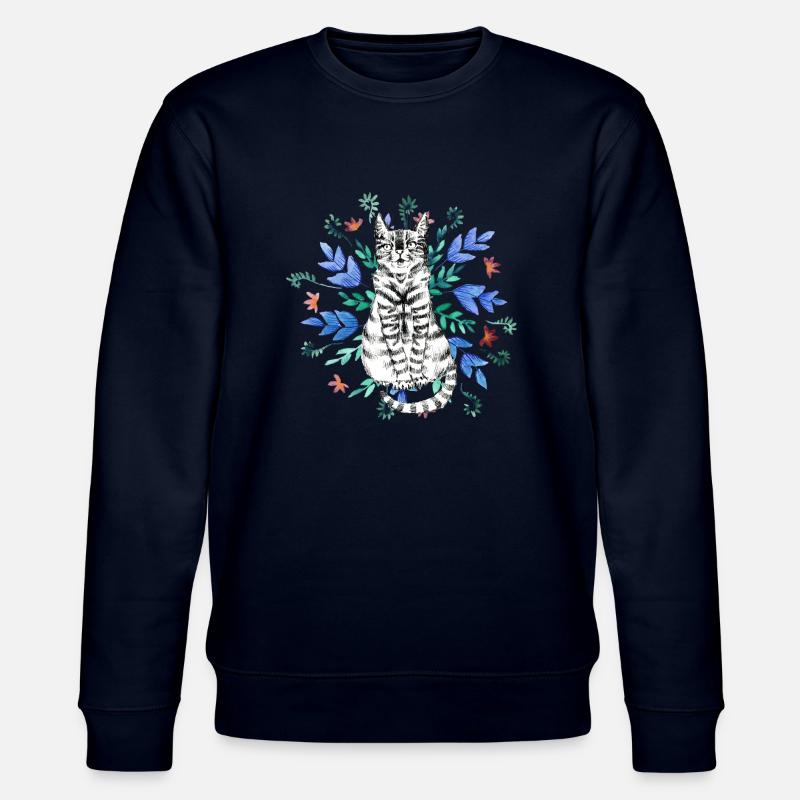 chat en ornement - Sweat bio CHANGER Stanley/Stella Unisexe - marine