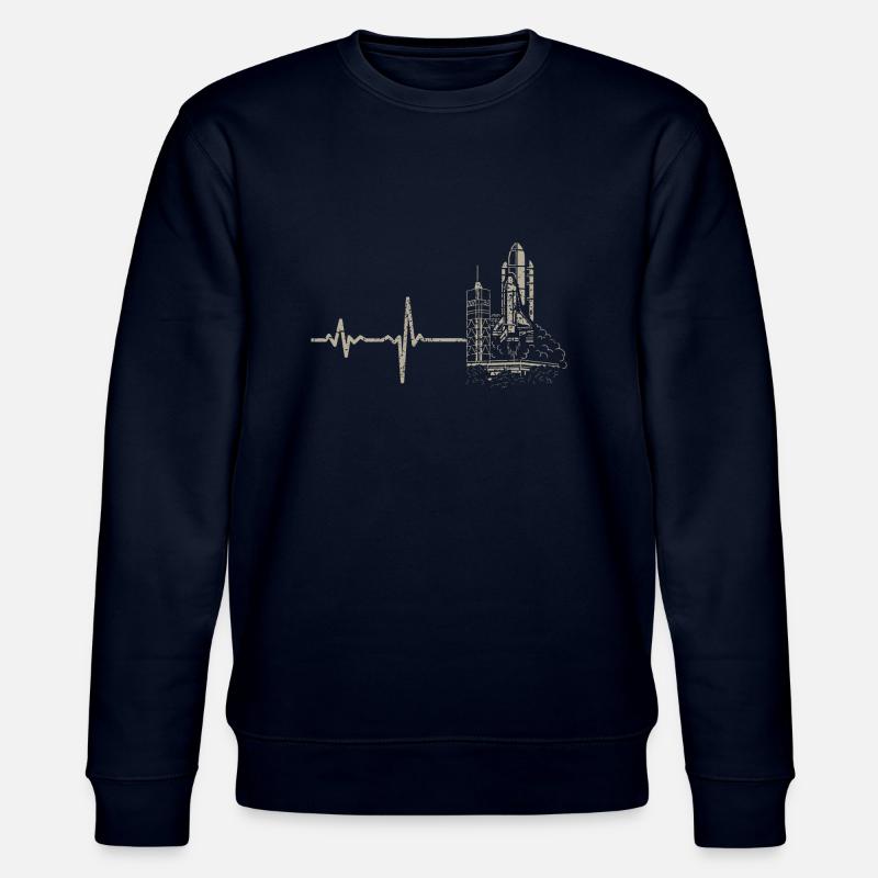 Geschenk Heartbeat Raumfahrt - Stanley/Stella Unisex Bio-Sweatshirt CHANGER  - Navy