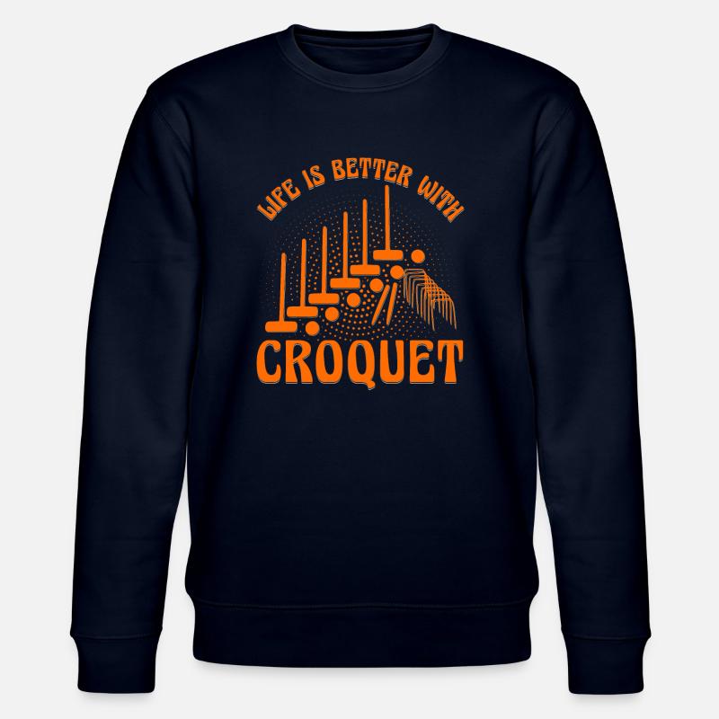 Life is better with Croquet - Stanley/Stella Unisex Bio-Sweatshirt CHANGER  - Navy
