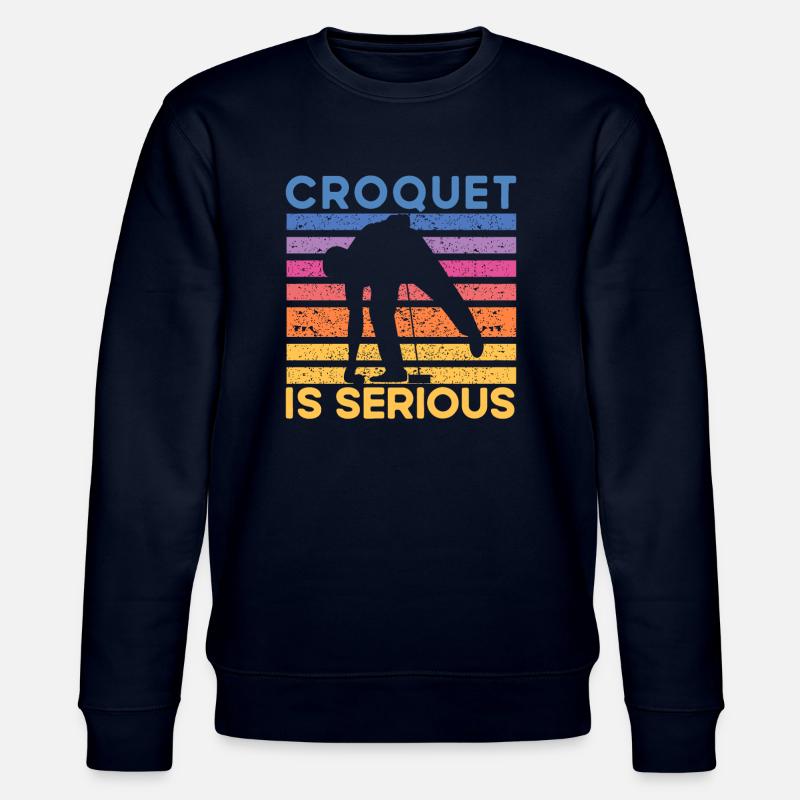 Croquet is serious - Stanley/Stella Unisex Bio-Sweatshirt CHANGER  - Navy