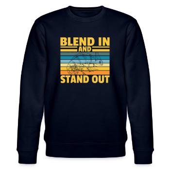 Blend in and stand out - Stanley/Stella CHANGER Unisex Organic Sweatshirt - navy - Front - Nik (191cm) & Marisol (170cm)