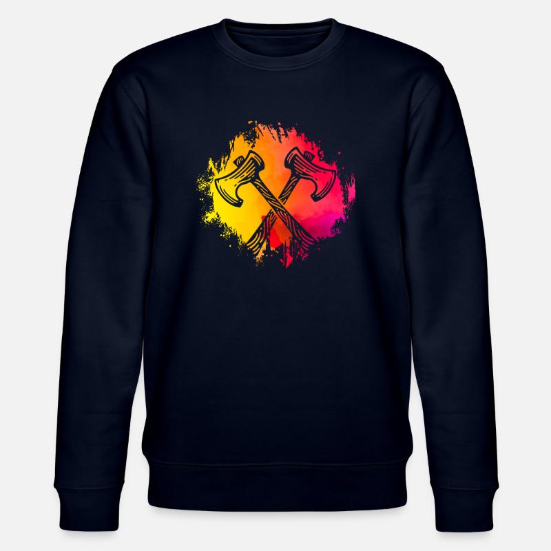 Lancer de hache rétro - Sweat bio CHANGER Stanley/Stella Unisexe - marine