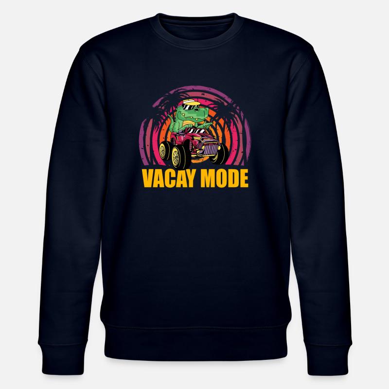 Dinosaurier Vacay Mode - Stanley/Stella Unisex Bio-Sweatshirt CHANGER  - Navy