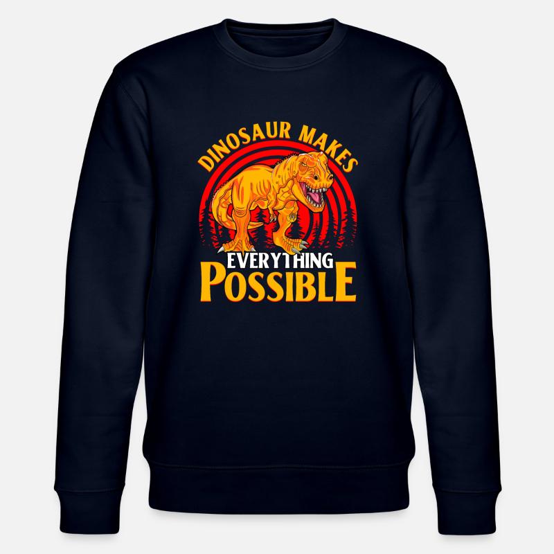 Dinosaur makes everything possible - Stanley/Stella CHANGER Unisex Organic Sweatshirt - navy