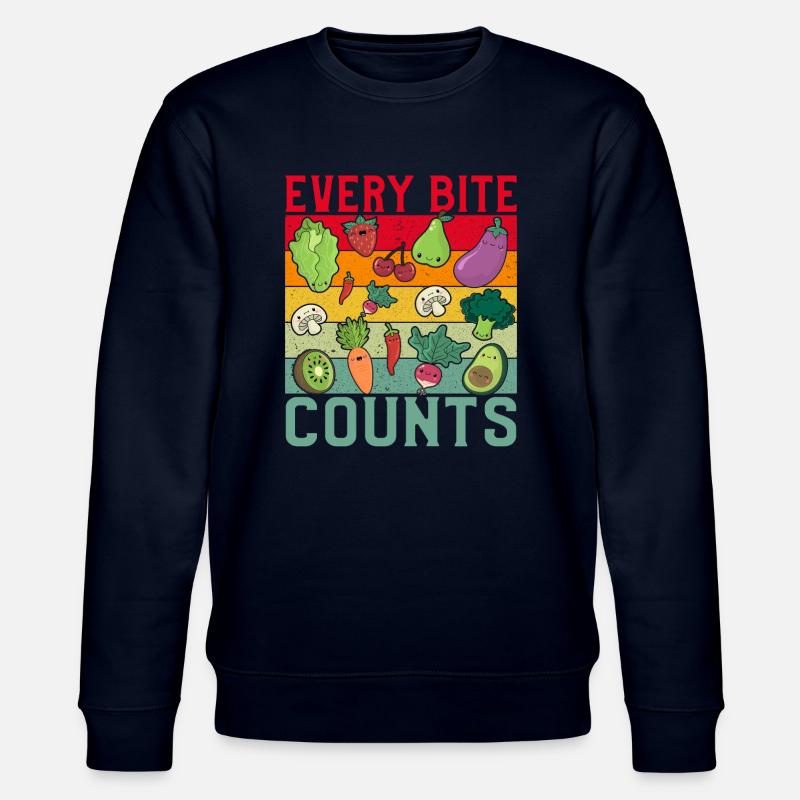 Chaque bouchée compte végétalien - Sweat bio CHANGER Stanley/Stella Unisexe - marine