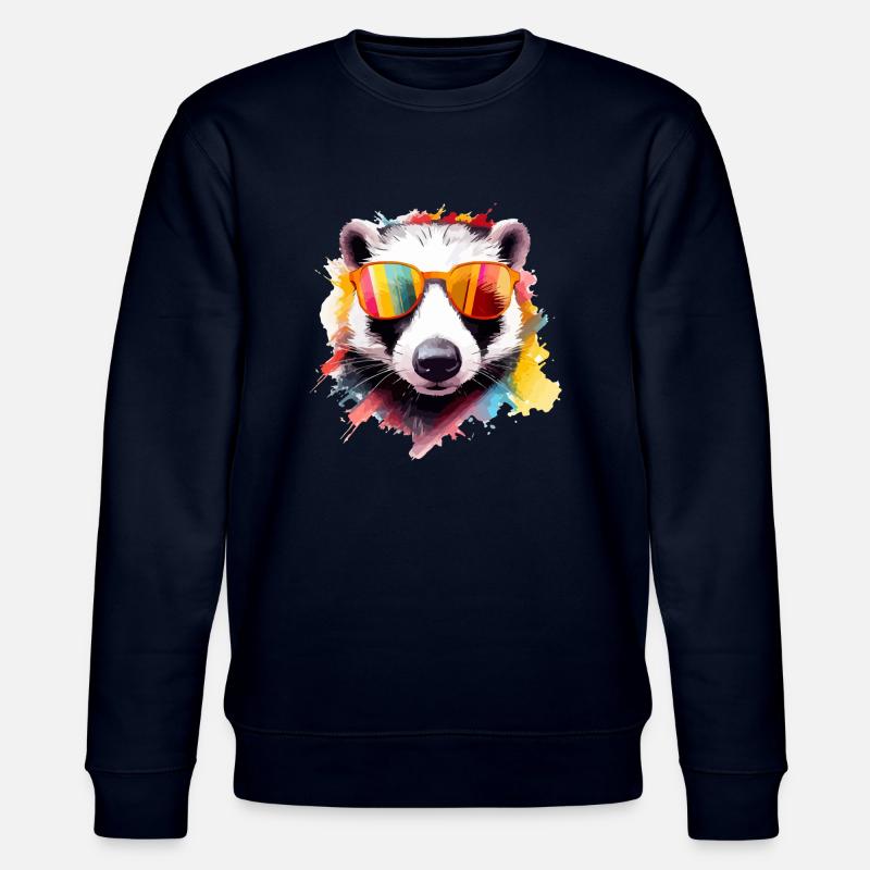 Honig-Waschbär - Stanley/Stella Unisex Bio-Sweatshirt CHANGER  - Navy