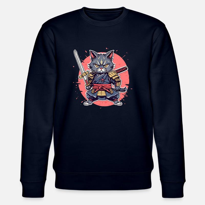 Chat samouraï #32 - Sweat bio CHANGER Stanley/Stella Unisexe - marine