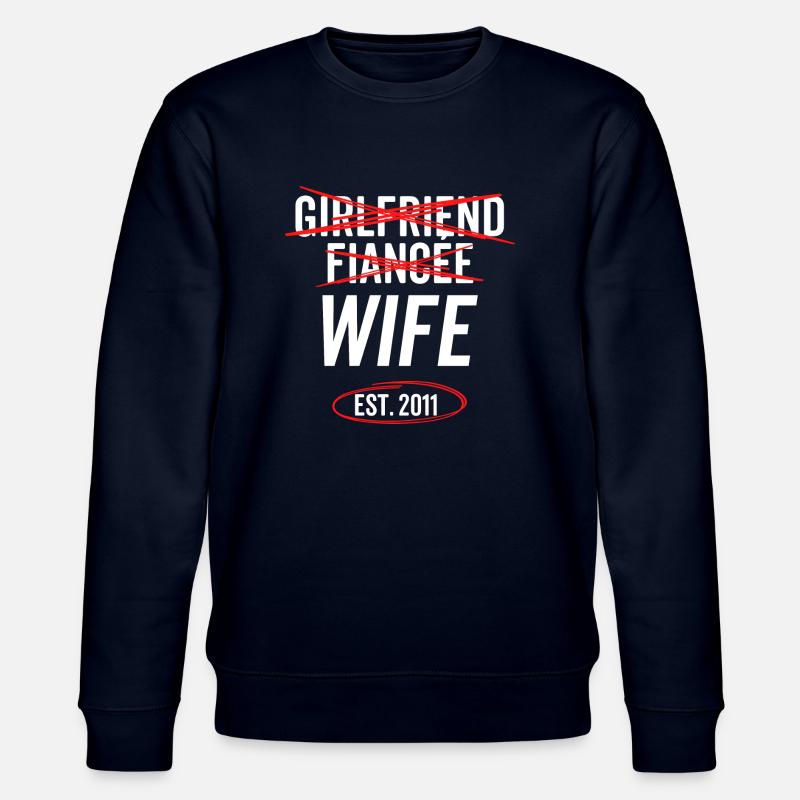 Freundin Verlobte Ehefrau Est 2011 - Stanley/Stella Unisex Bio-Sweatshirt CHANGER  - Navy