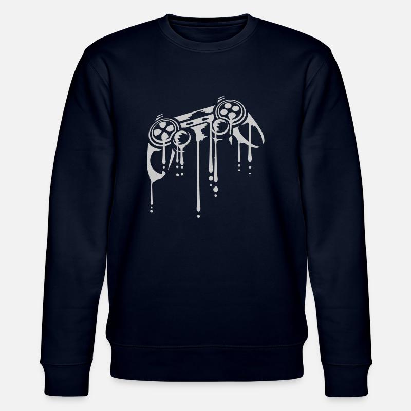 Drops Controller Retro Graffiti - Stanley/Stella CHANGER Unisex Organic Sweatshirt - navy