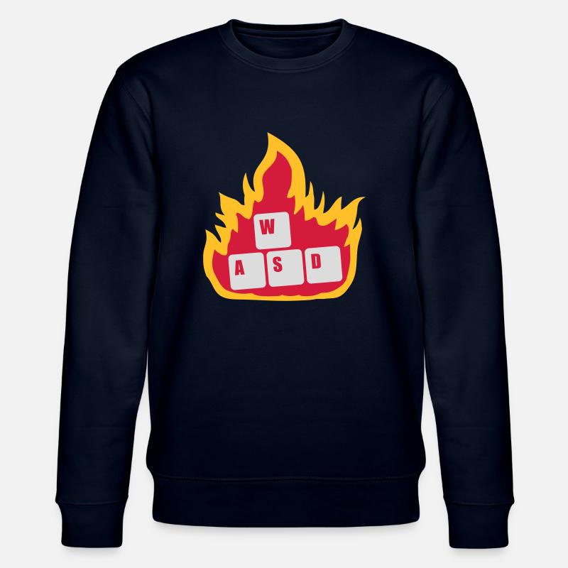 Nerd Computer WASD Keyboard - Stanley/Stella CHANGER Unisex Organic Sweatshirt - navy