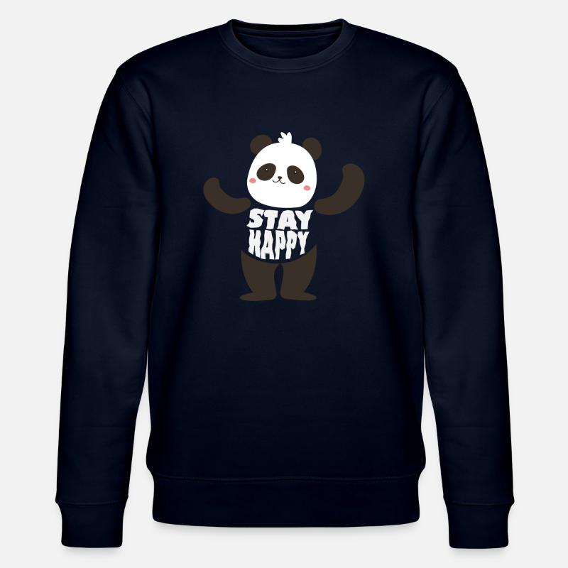 Stay Happy Panda - Stanley/Stella Unisex Bio-Sweatshirt CHANGER  - Navy