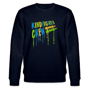 Friends Kindergarten Crew Crayons - Stanley/Stella CHANGER Unisex Organic Sweatshirt - navy - Front - Nik (191cm) & Marisol (170cm)