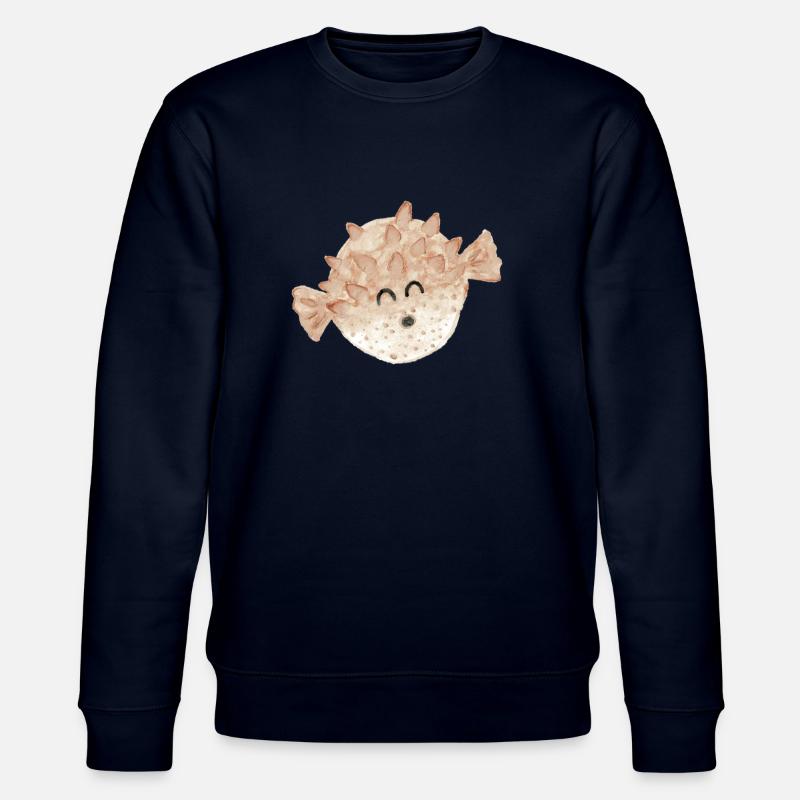 Kugelfisch Aquarell - Stanley/Stella Unisex Bio-Sweatshirt CHANGER  - Navy