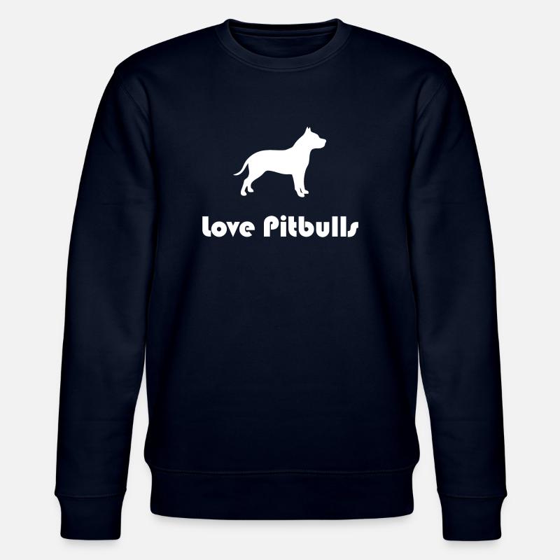 love pitbulls - Stanley/Stella Unisex Bio-Sweatshirt CHANGER  - Navy