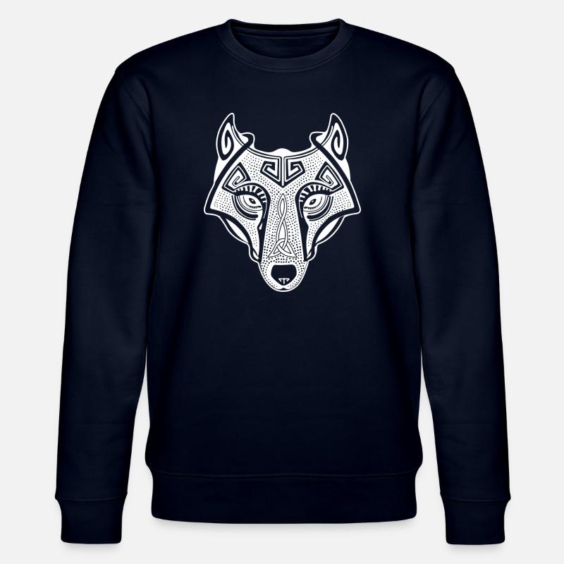 Viking Wolf weiß transparent - Stanley/Stella Unisex Bio-Sweatshirt CHANGER - Navy