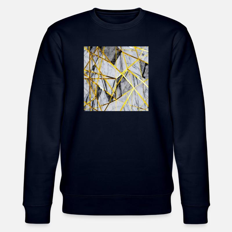 Marmor Mosaik Gold Textur - Stanley/Stella Unisex Bio-Sweatshirt CHANGER - Navy
